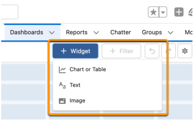 a menu showcasing the ability to select different types of visualizations